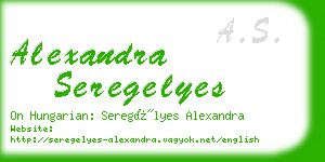 alexandra seregelyes business card